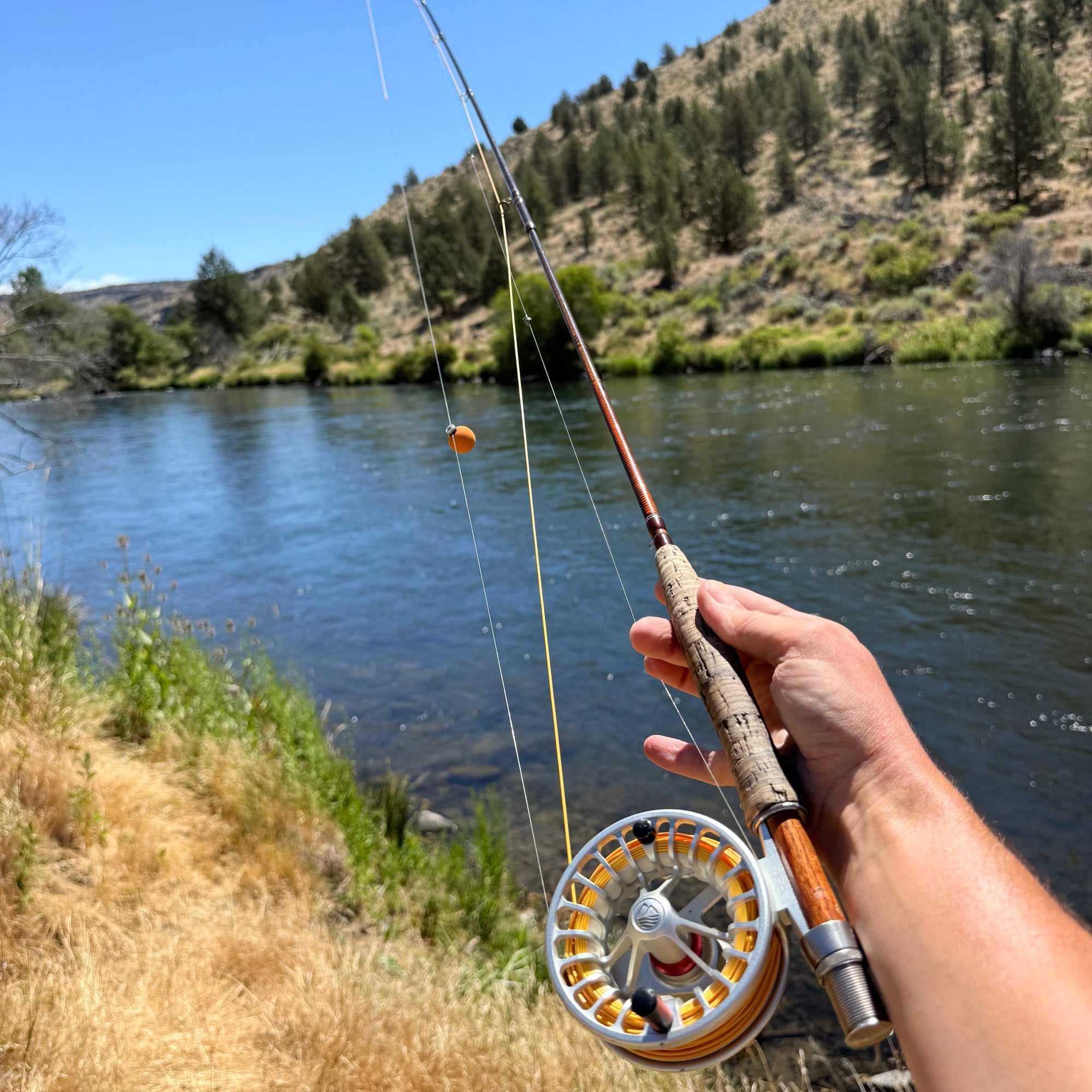 Fly rod, trout fishing in Deschutes River