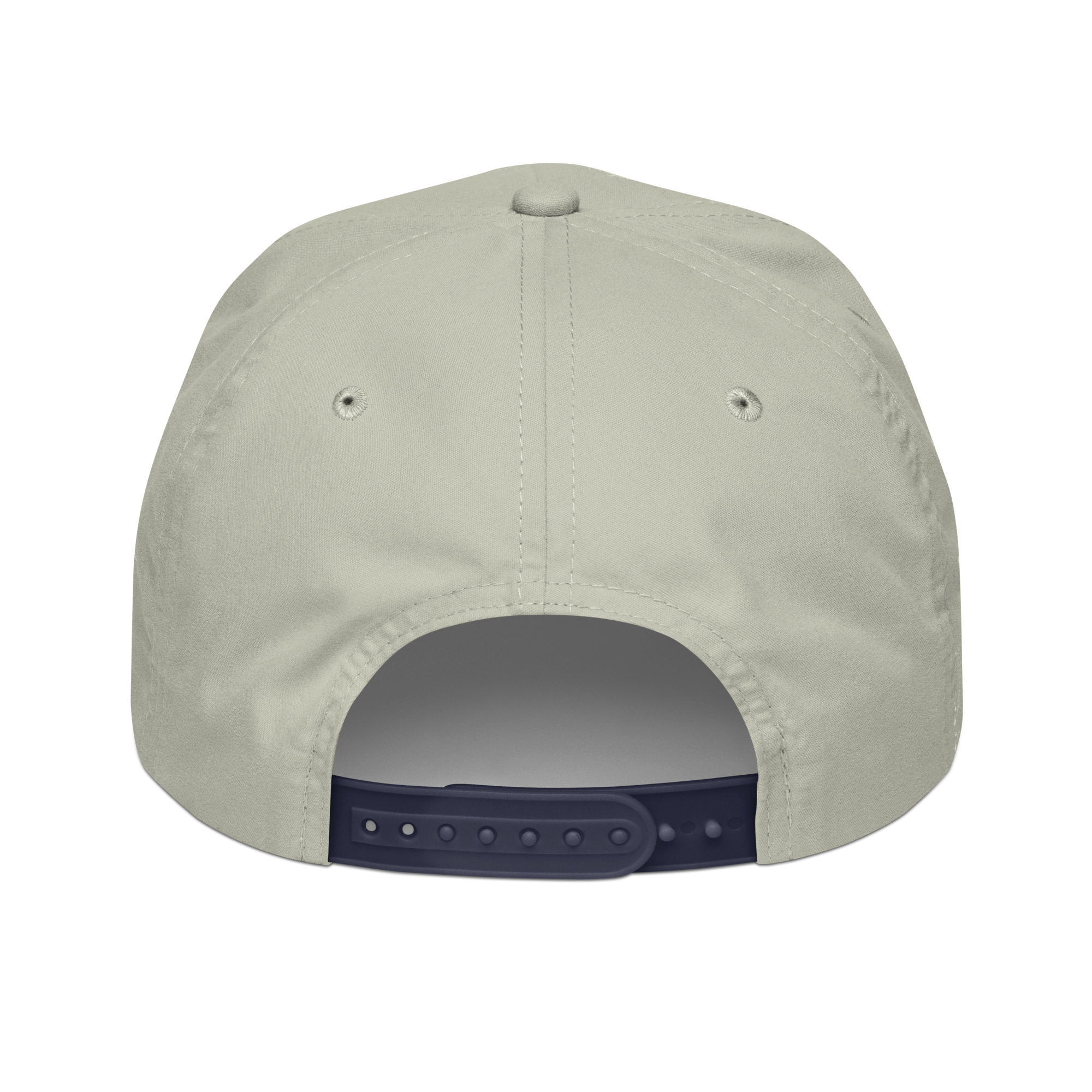 brown trout rope hat - gray - back view