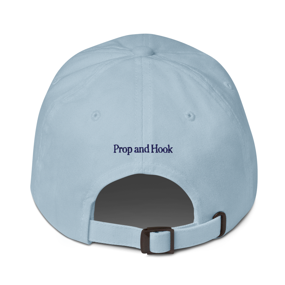 Marlin Bait Ball Hats, back view, blue