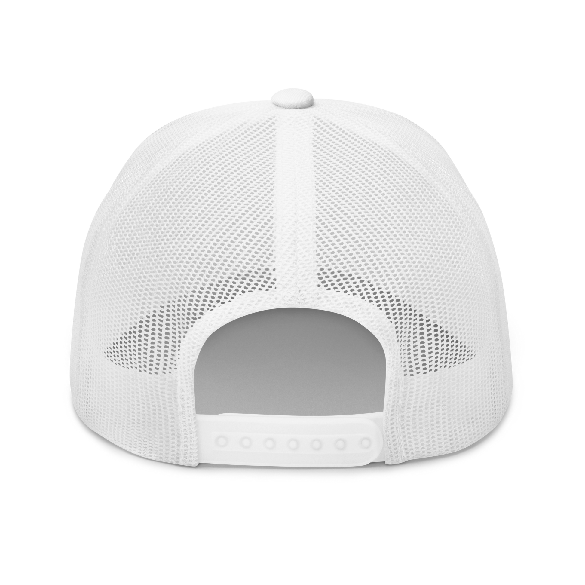 redfish trucker hat, white, back view