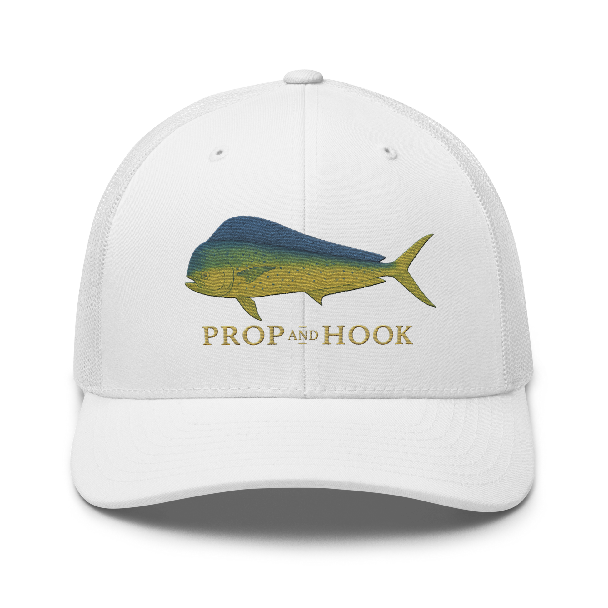 mahi-mahi trucker hat, white, moss