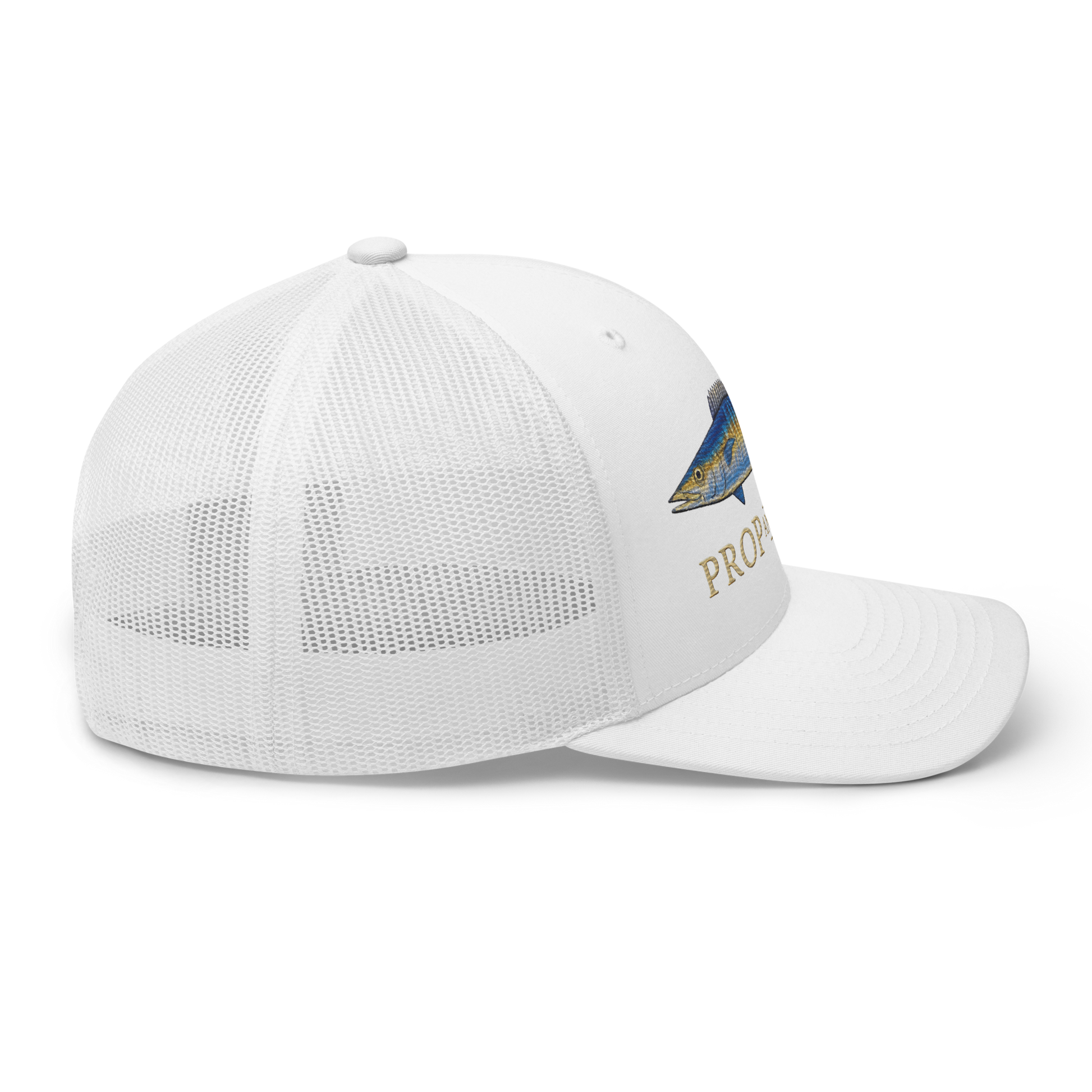 wahoo trucker hat, white, right